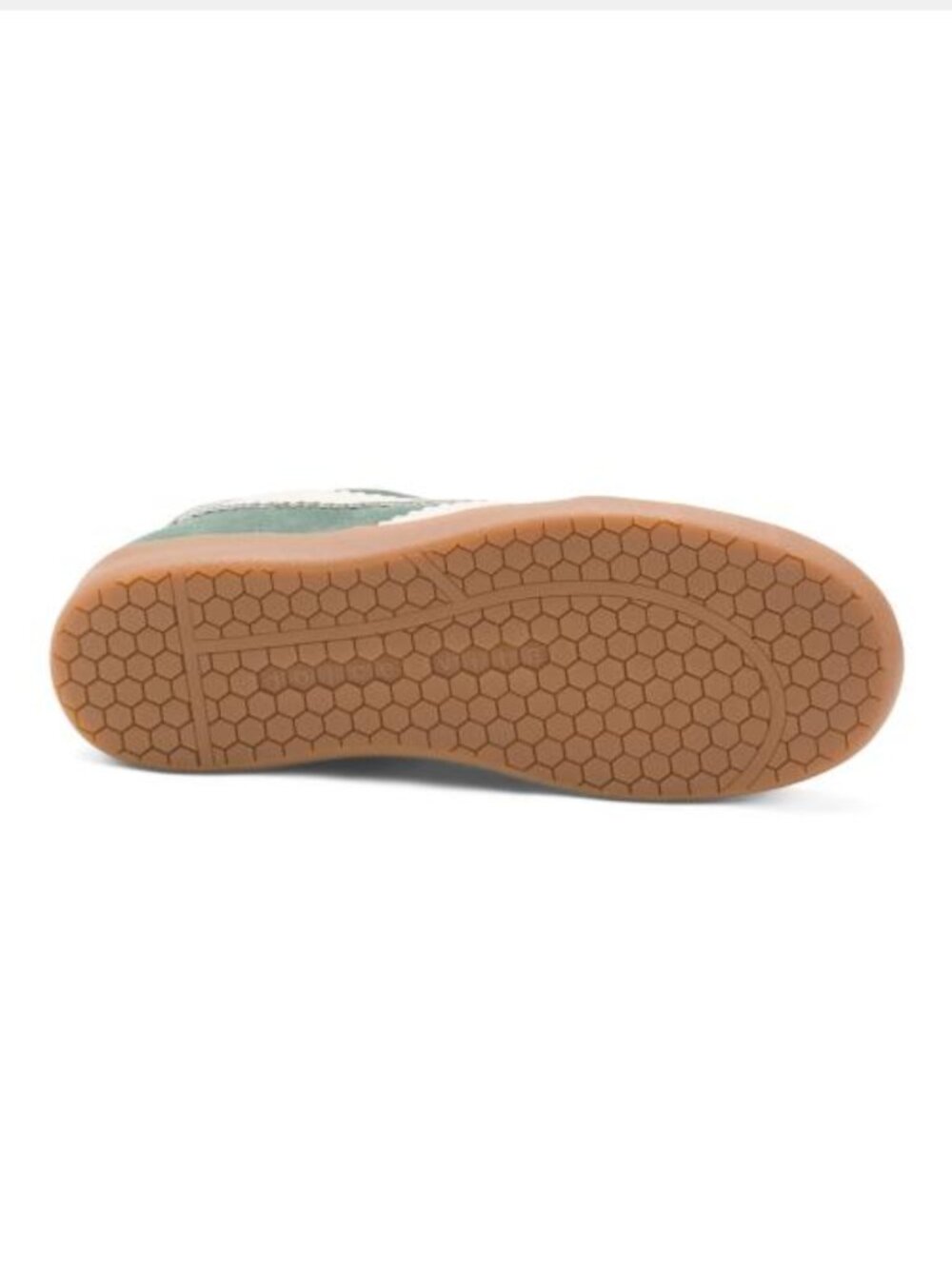 Dolce Vita Merit Suede Retro Trainer Sneakers Green Gum Sole - Picture 4 of 4